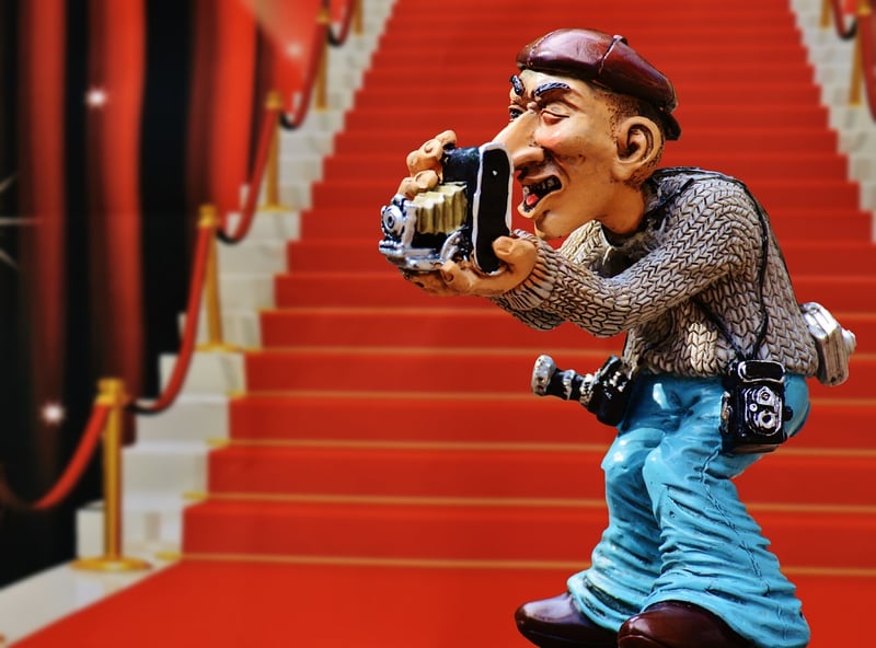 Paparazzi capturing celebrity moments